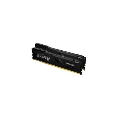 Imagem de Memória RAM Kingston Fury Beast, 64GB (2x32GB), 3200MHz, DDR4, CL16, Preto - KF432C16BBK2/64