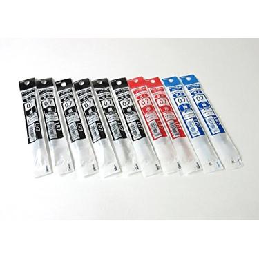 Imagem de Pentel Refil de tinta para EnerGel 0,7 mm (XLR7) - Conjunto de 3 cores/10 peças: Preto (6) + Vermelho (2) + Azul (2)