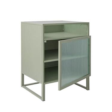 Imagem de Mesa lateral quadrada painel de vidro moderno mesa de centro pequena sala de estar escritório sofá lateral mini mesa de canto quarto armazenamento de canto mesa de cabeceira mesa de centro para sala de estar (cor: 1)