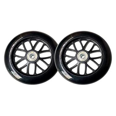 Imagem de Rodas de substituição de scooter Pneu 120 mm Rodas de substituição para scooter, rodas de scooter com rolamentos ABEC 7, para crianças Scooter dianteiro substituição de pneus de scooter elétrica (cor: