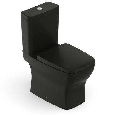 Imagem de Conjunto Bacia com Caixa Acoplada Assento Termofixo Boss Incepa Matte Black