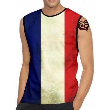 Imagem de Camiseta Regata Bandeira França Masculina Paris - Alemark