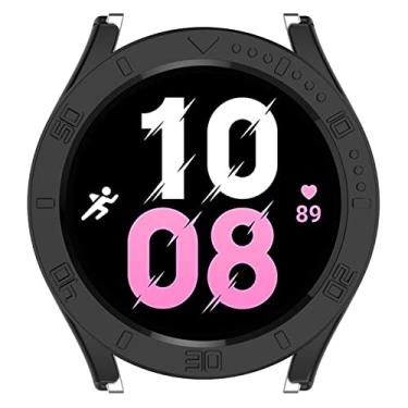 Imagem de MOTONG Capa protetora para Samsung Galaxy Watch 5 de 40 mm PC - Capa protetora com anel de bisel de policarbonato para Samsung Galaxy Watch 5/4 de 40 mm (40 mm preto)