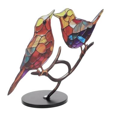 Imagem de GOOHOCHY Decoração de pássaros em metal Estátua de pássaro para decoração ornamento de pássaro decoração de pássaros simulados decoração de casa modelos figura de pássaro ofício de adorno