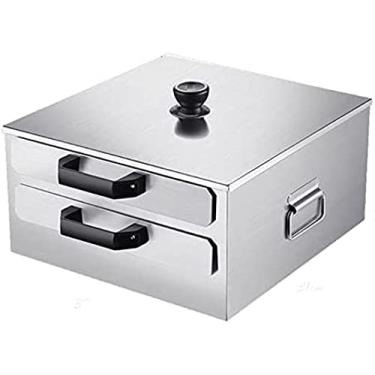 Imagem de Máquina de rolo de macarrão de arroz, vaporizador de rolo de vermicelli cozido no vapor de aço inoxidável de 2 camadas com 3 gavetas, máquina de vapor de comida chinesa para bolinhos de pão