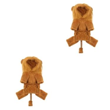 Imagem de Toddmomy 2 Unidades Cão estimação Cão leão se transforma em roupa traje cosplay cachorro estimação adorável animal estimação animais bichodario casacos peruca