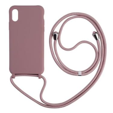 Imagem de Capa de telefone com cordão de colar para Samsung Galaxy S23 S22 S21 Plus S20 Ultra Note 20 S10 S9 A52 A72 A51 A71 Capa de corrente com alça, rosa, para A71 4G