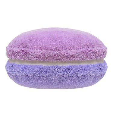 Imagem de ChezMax Macaron Almofada de pelúcia para as costas almofada microcontas almofada redonda almofada de assento decoração de casa almofada para sofá quarto escritório dormitório carro 36,8 cm gradiente