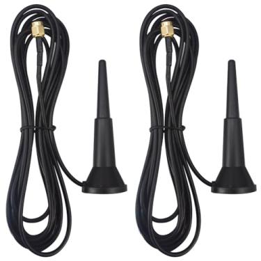 Imagem de YOTENKO Antena WiFi de banda dupla 2,4 GHz 5 GHz 5,8 GHz com base magnética, conector 3dBi RP-SMA para câmera IP, roteador WiFi, dispositivos de rede de computador, extensor de alcance sem fio, pacote
