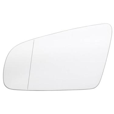 Imagem de RAGBUSCLE Vidro de espelho lateral de substituição aquecido com placa traseira, vidro retrovisor elétrico aquecido, compatível com Audi A3/S3 8P, branco lado esquerdo do motorista