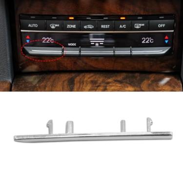 Imagem de Jaronx Compatível com Mercedes Benz AC Button Trim E Class W212, botão de controle de clima, prata, botão de acabamento de temperatura, acabamento cromado para Classe E W212 E63 AMG E250 E350 E400