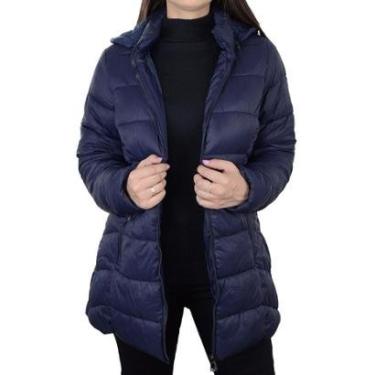 Imagem de Jaqueta Feminina Facinelli By Mooncity Peluciada Azul Marinho - 620233-Feminino