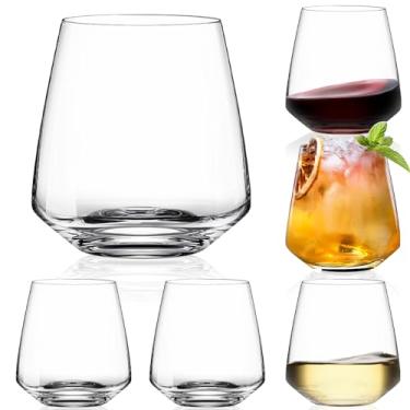 Imagem de Conjunto de taças de vinho sem haste de 15 a 38 g 【sopradas à mão】 Taças de vinho tinto e branco duráveis, taças de vinho de cristal, presentes exclusivos para ele/ela para casamento, aniversário, dia