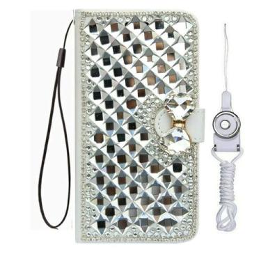 Imagem de Capa protetora para Motorola Moto Edge 50 Fusion, carteira de couro brilhante feita à mão, alça de pescoço, suporte, fecho magnético, para Motorola Edge 50 Fusion (tamanho 35)