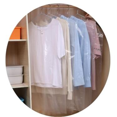 Imagem de Kit 30 Sacos Plásticos Capa Protetora Roupa Lavanderia Organizador Cabide Armário Closet Loja 60x90