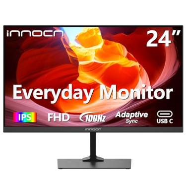 Imagem de INNOCN Monitor de PC IPS de 24 polegadas 1920 x 1080p 100Hz, USB tipo C, HDMI, conectividade DisplayPort, monitor de computador FHD para cuidados com os olhos, montagem VESA, monitor diário fino para