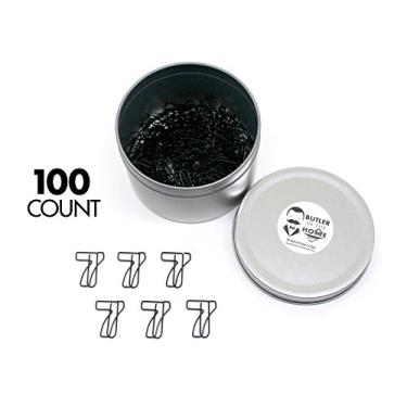 Imagem de Butler in the Home A-Z letra do alfabeto ou número 0-9 - 100 clipes de papel colorido preto para iniciais ou data de nascimento, Preto, Number 7