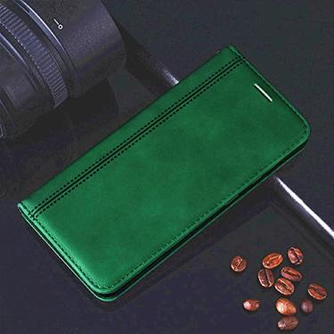 Imagem de Capa para telefone retrô Capa flip de couro para Huawei 7A 7C 7S 8X 8A 8S 9A 9C 9S 10i 9 10 20S 9X 10X Lite 20, verde, para P Smart Plus (2019)