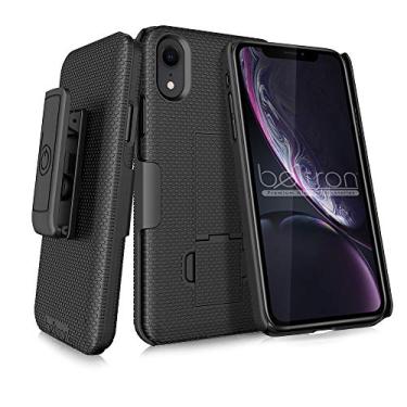 Imagem de Capa Beltron com clipe de cinto para iPhone XR, capa fina protetora com clipe para cinto (Combo de estojo/coldre) com suporte integrado