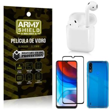 Imagem de Fone Bluetooth LY-122 Moto E7 Power + Capinha Anti Impacto + Película 