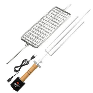 Imagem de Espeto Giratório Flex Tridente Grelha Soft Grill Premium, 110V