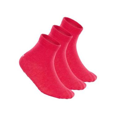 Imagem de Kit 3 Pares de Meias Bebê Antiderrapante Lupo 2041-032, Rosa
