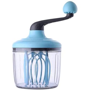 Imagem de Batedor de ovos e separadores de plástico misturador de manivela para casa - ferramenta versátil para batedor de ovos, espumador de leite, mexedor manual misturador - Utensílio de cozinha para misturar, bater e bater