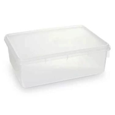 Imagem de Caixa Organizadora 11L Empilhável Hermética Plasvale Plástica Retangul