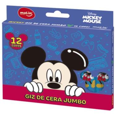 Imagem de Giz de Cera Jumbo Mickey 12 Cores 22647-Molin