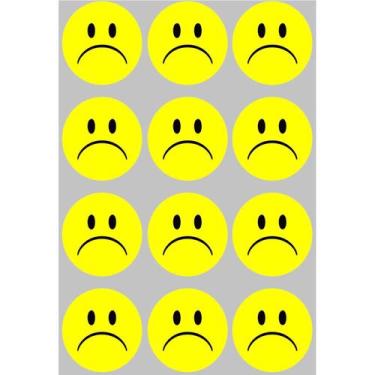 Imagem de Kit 12 Imãs De Emoji Triste - Ideal Planners