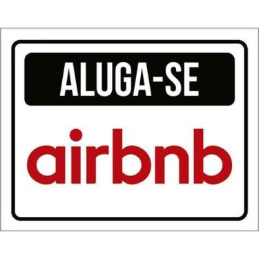 Imagem de Kit 3 Placas Aluga-Se Airbnb 36X46 - Sinalizo