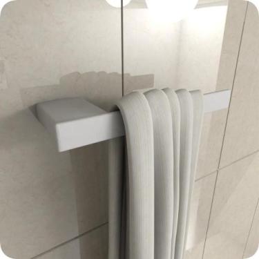 Imagem de Porta Toalhas Para Rosto Master Branco Dupla Fixação - MetalCromo