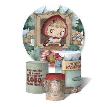 Imagem de Trio de Capas Cilíndricas + Painel Redondo Sublimado c/Elástico Chapeu