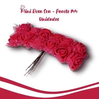 Imagem de Flor De Eva Rosa Chiclete - MIni Rosa - Pacote Com 144 Unidades - Nybc