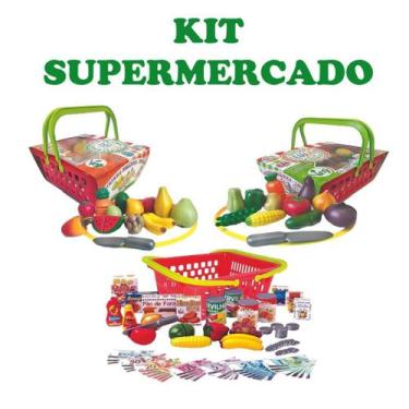 Imagem de Conjuto Brinquedo Infantil Para Meninas Supermercado Frutas - Big Star