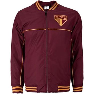 Imagem de Jaqueta Masculino Bomber Casaco São Paulo Bordô Dourado Oficial SPR, M