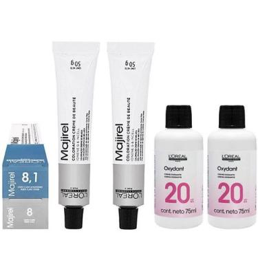 Imagem de Loreal Kit Coloração Majirel 8 Louro Claro + 8.1 Louro Claro Acinzenta