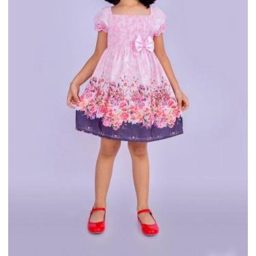 Imagem de Vestido Ciganinha Manguinha Bufante Rose - Utchuk Kids, Rose, P