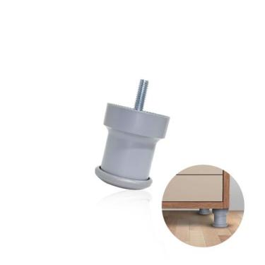 Imagem de Pé Sofá E Cama Box 6 Cm Altura Cinza - Mark, Cinza