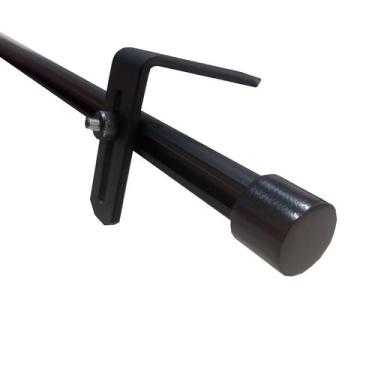 Imagem de Kit Varão Trilho Suisso Deslizante Wave 19 mm 2,0m Alumínio - KAZA104 