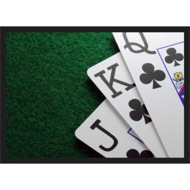 Imagem de Quadro Decorativo Baralho Cartas Naipes Canastra Decoração Com Moldura
