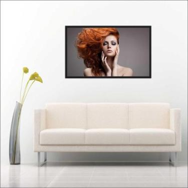 Imagem de Quadro Decorativo Maquiagem Salão De Beleza Fashion Hair Com Moldura 1