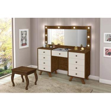 Imagem de Penteadeira Camarim Mila Malbec / Off White - Luapa