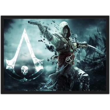Imagem de Quadro Decorativo Assassins Creed Games Jogos Geek Decorações Com Mold