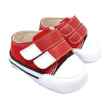 Imagem de sapatinho bebe tenis infantil vermelho pititiko, 16