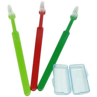 Imagem de 100 Escova dental adulto macia com protetor de cerdas - Medfio