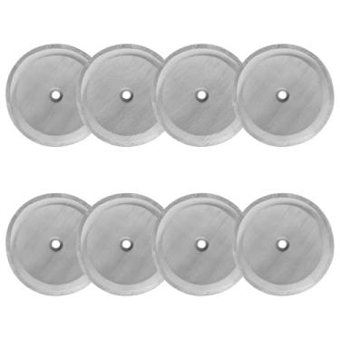 Imagem de 8 peças de substituição de filtro de prensa francesa – tela de malha de aço inoxidável reutilizável de 10 polegadas para máquinas de café e chá universais de 1000 ml, 963 g, 8 xícaras de café e