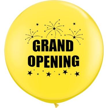 Imagem de Grand Opening Fireworks Balloon – Giant 36 Inches Latex (1 Count) For Event Use – Fill with Air or Helium (Yellow)