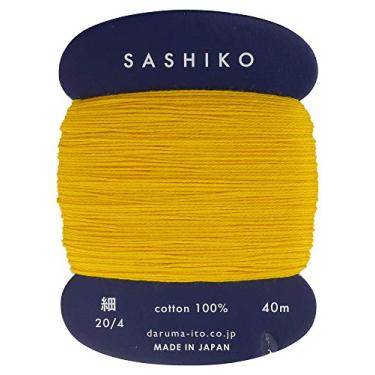 Imagem de Sashiko Thread Thinner Weight 40m Col. 204 - Amarelo Dourado - Bordado e Acolchoamento Japonês da Yokota