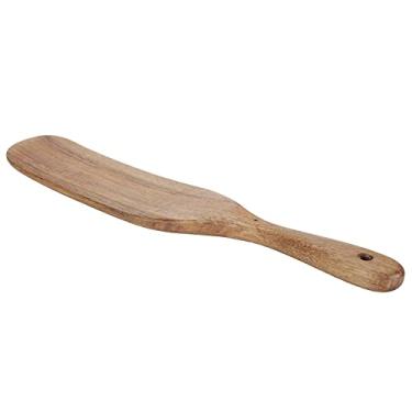 Imagem de Madeira Inteira, Espátulas de Madeira Leve Com Cabo Confortável, de Qualidade Alimentar e Duráveis, Fáceis de Limpar para Utensílios de Cozinha (pá de teca 33,5 * 6,5)